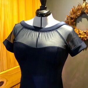 FAB❤️ Ink Navy Blue Bodycon Cocktail Sheath by EnFovus Stufio - Size 10. NWOT